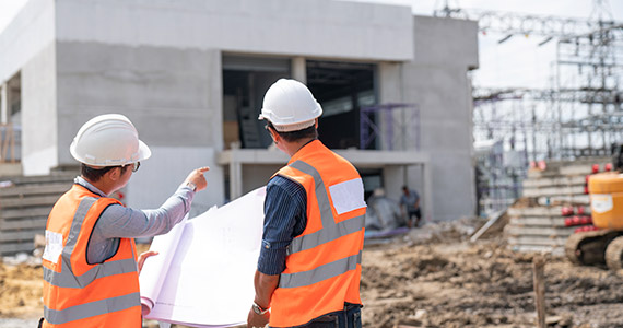 Modern construction project